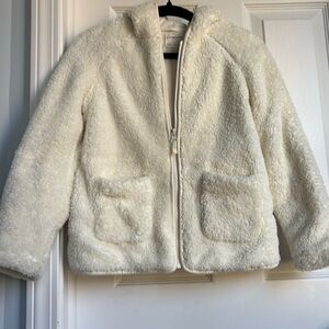 Girls Crewcuts Size 8 Sherpa Jacket with hood